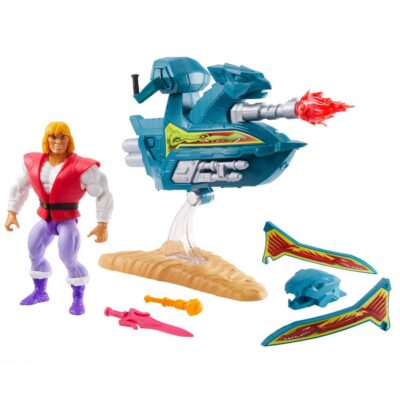Masters of the Universe Prince Adam with Sky Sled Origins