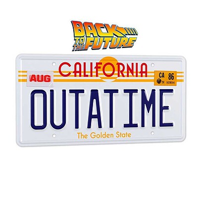 Back To The Future Outatime DeLorean Registrska Tablica