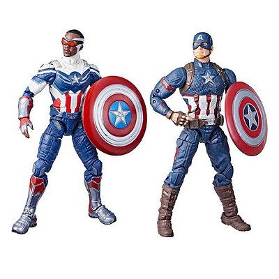 Marvel Legends Captain America Sam Wilson and Steve Rogers