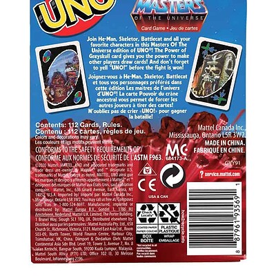 Masters of the Universe UNO Card Game