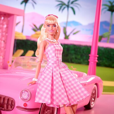 Barbie The Movie Barbie in Pink Gingham Dress