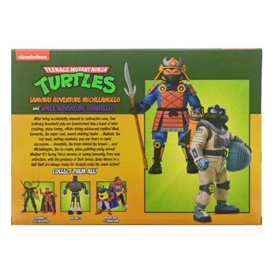 Teenage Mutant Ninja Turtles Cartoon 2 Pack Space Adventure and Samurai Turtles 18 cm