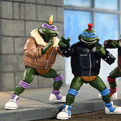 Teenage Mutant Ninja Turtles Cartoon 4-Pack Punk Turtles 18 cm