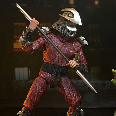 Teenage Mutant Ninja Turtles (1990 Movie) Roof Top Battle Shredder vs Leo 18 cm