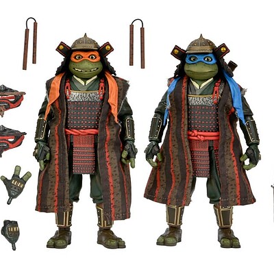 Teenage Mutant Ninja Turtles III 2-Pack Leonardo and Michelangelo 18 cm