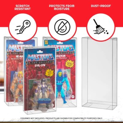 PET Protectors for Masters of the Universe Origins Box Figures 10-Pack (Carded)